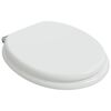 vidaXL Soft-Close Toilet Seat White 44 x 38 cm MDF board