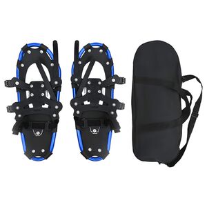 vidaXL 3 in 1 Snowshoes Blue and Black 21 inches Aluminum and HDPE