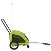 vidaXL Pet Bike Trailer Green Oxford Fabric and Iron