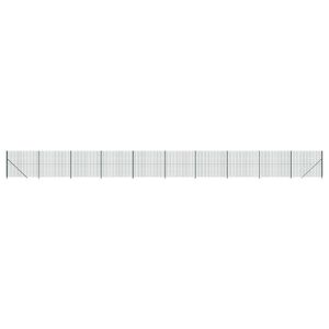 vidaXL Wire Mesh Fence with Flange Green 2x25 m
