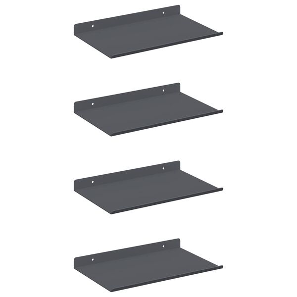 vidaXL Floating Shelf 4 pcs Anthracite 30 x 18 x 2.5 cm Steel