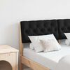 vidaXL Upholstered Headboard Black 120 cm Solid Pine Wood
