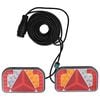 vidaXL Trailer Lights 2 pcs Red 24x5x14.5 cm 12V LED Bulb