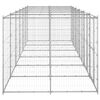 vidaXL Outdoor Dog Kennel Galvanised Steel 14.52 m²