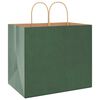 vidaXL Paper Bags 250 pcs with Handles Green 32x22x28 cm