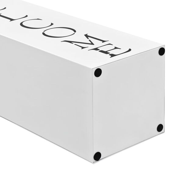 vidaXL Umbrella Stand Welcome Steel White