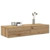 vidaXL Wall Shelf with Drawers Artisian Oak 100x36x19 cm Engineered Wood