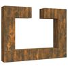 vidaXL 6 Piece TV Cabinet Set Smoked Oak Engineered Wood
