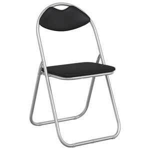 vidaXL Folding Chair 8 pcs Black and Grey 48 x 43.5 x 81 cm