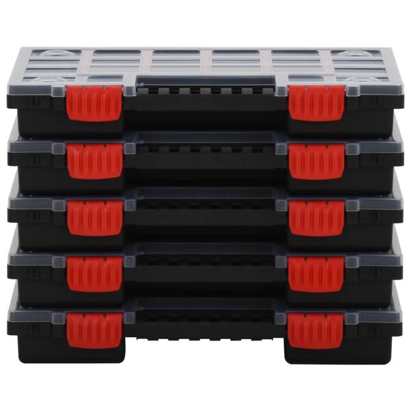 vidaXL Assortment Boxes 10 pcs 34.5x25x5 cm Polypropylene