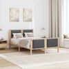 vidaXL Bed Frame with Headboard Dark Grey 120 x 200 cm Fabric