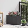 vidaXL Corner Planter Black 45 x 45 x 35 cm Steel