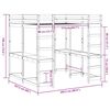 vidaXL Loft Bed with Desk and Ladder White 160x200 cm Solid Wood Pine
