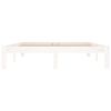 vidaXL Bed Frame without Mattress White Solid Wood Pine 140x190cm