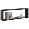 vidaXL Wall Cube Shelf 6 pcs High Gloss Black 80x15x26.5cm Engineered Wood