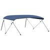 vidaXL 4 Bow Bimini Top Navy Blue 243x(230-244)x137 cm