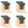 vidaXL Squirrel Houses 4 pcs Firwood
