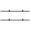 vidaXL Sliding Door Hardware Kit 400 cm Steel Black