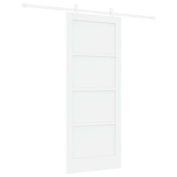 vidaXL Sliding Door White 83 x 202 cm Solid Pine Wood