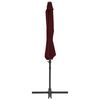 vidaXL Cantilever Garden Parasol with Steel Pole Bordeaux Red 300 cm