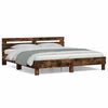 vidaXL Bed Frame without Mattress Smoked Oak 200x200 cm