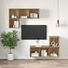 vidaXL TV Cabinet Set Artisan Oak 37 x 37 x 72 cm Engineered Wood