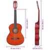 vidaXL Classical Guitar for Beginner and Kid 3/4 36" Basswood