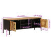 vidaXL TV Cabinet 110x35x40 cm Solid Rough Wood Mango