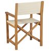 vidaXL Folding Director's Chairs 2 pcs Cream Solid Wood Teak
