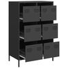 vidaXL Highboard Black 68x39x101.5 cm Steel