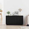 vidaXL Sideboard Black Oak 102 x 35 x 55 cm Engineered Wood