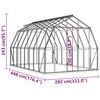 vidaXL Greenhouse with Base Frame Anthracite 12.63 m² Aluminium