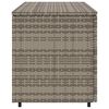 vidaXL Garden Storage Cabinet Grey 110x55x60.5 cm Poly Rattan