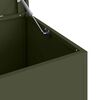 vidaXL Outdoor Storage Box Olive Green 100 x 50.5 x 50 cm Steel