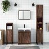 vidaXL 2 Piece Bathroom Furniture Set Brown Oak Engineered Wood