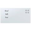 vidaXL Wall-mounted Magnetic Board White 60x30 cm Tempered Glass