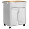 vidaXL Kitchen Trolley White 72.5 x 45 x 80 cm Solid Pine Wood
