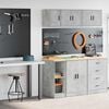 vidaXL Garage Cabinets 2 pcs Concrete Grey Engineered Wood