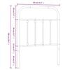 vidaXL Metal Replace Headboard White 75 cm
