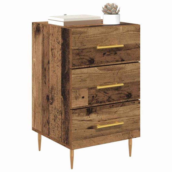 vidaXL Bedside Cabinet Old Wood 40 x 40 x 66 cm Engineered Wood