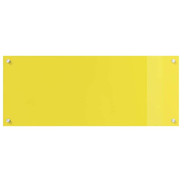vidaXL Kitchen Backsplash 2 pcs Yellow 100 x 40 cm Tempered Glass