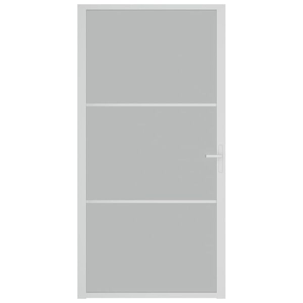 vidaXL Interior Door 102.5x201.5 cm White Matt Glass and Aluminium