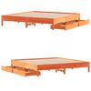 vidaXL Bed Frame without Mattress Wax Brown 180x200 cm Super King Solid Wood Pine