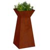 vidaXL Pillar Planter Silver 35 x 35 x 73 cm Weathering Steel