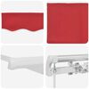 vidaXL Retractable Awning Red 600 x 350 cm Polyester and Aluminium