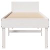 vidaXL Bed Frame without Mattress White 75x190 cm Small Single Solid Wood Pine