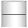 vidaXL Shoe Cabinet with Mirror 2-Layer Grey Sonoma 63x17x67 cm