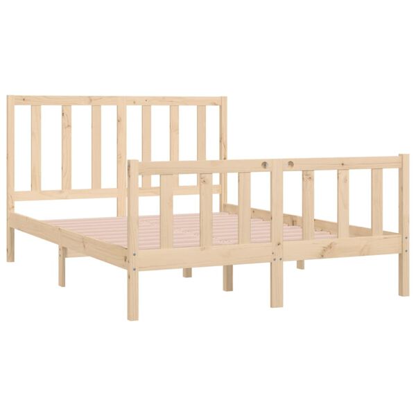 vidaXL Bed Frame without Mattress 120x190 cm Small Double Solid Wood