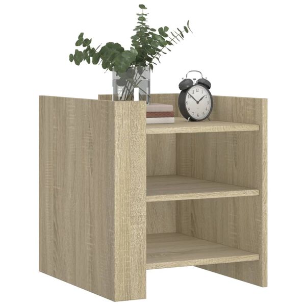 vidaXL Bedside Cabinet Sonoma Oak 45x50x50 cm Engineered Wood