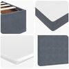 vidaXL Ottoman Bed with Mattresses Dark Grey 180x200cm Velvet